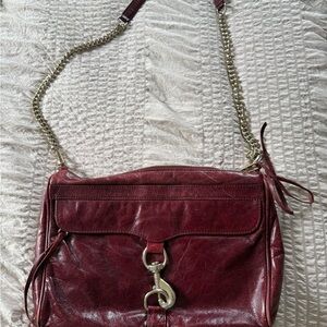 Rebecca Minkoff Dark Red Leather Shoulder Bag